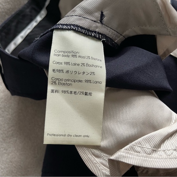 3.1 PHILLIP LIM // 98% wool navy blue cigarette trouser pants (0) - Picture 3 of 4